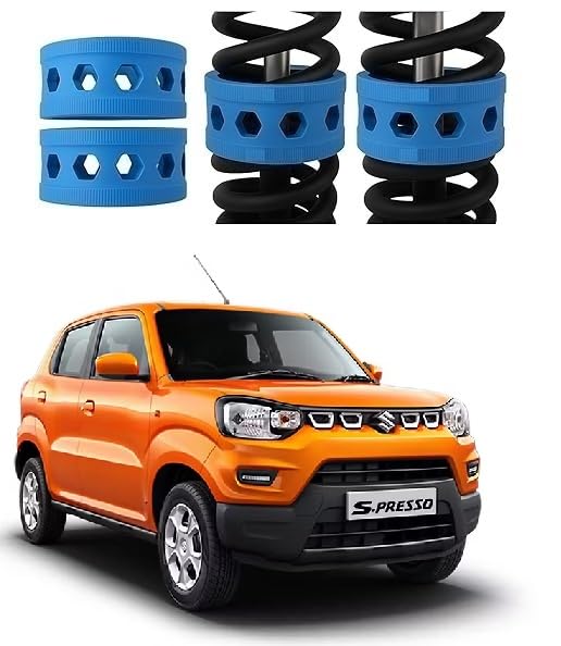 POWER X Front Coil Spring Rubber Buffer Kit for S-Presso | Size B+ | Increases Car Height & Ground Clearance | Shock Absorber & Suspension Stabilizer Cushion | Heavy Duty TPE Material-picture-21