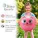 Xino Sports Hopping Ball for Kids - 18 Inch Hopper Ball with Handle, Pink Jumping Bouncer Toy for Indoor and Outdoor Play