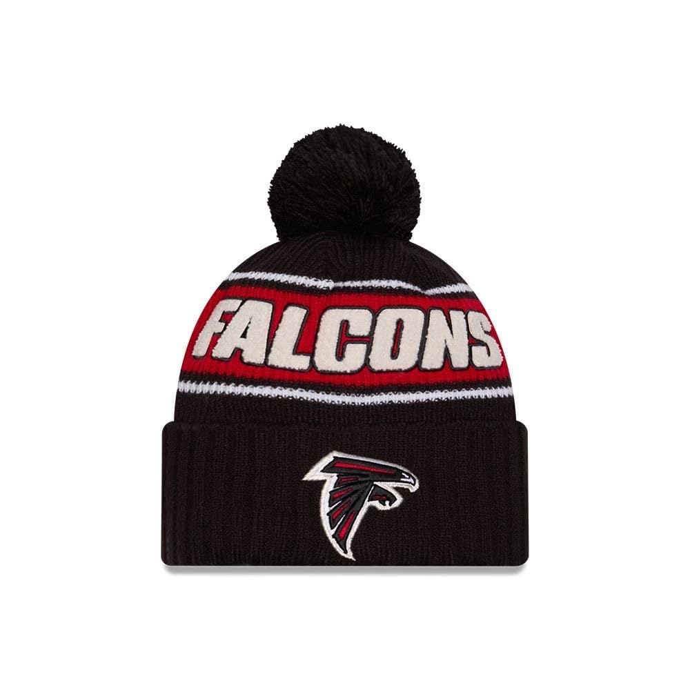 New Era Atlanta Falcons NFL 2024 Sideline Sport Knit Black Bobble Hat