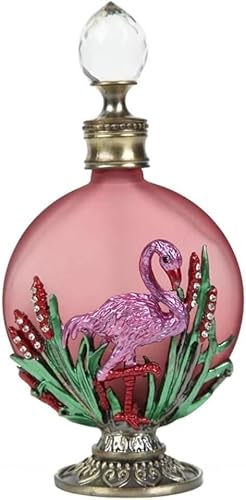 XCFTYRU Vintage perfume bottle， with Round Crystal Cover Empty Fragrance Dispensing Decorative Small