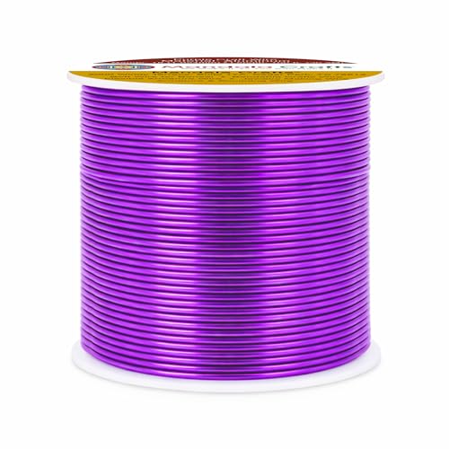 Image of Mandala Crafts 18 Gauge Purple Anodized Aluminum Craft Wire, 100 FT | Colored, Flexible, Bendable, for Bonsai, Armature, Sculpting, Wire Wrapping, Jewelry Making, Weather & Tarnish Resistant