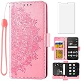 Asuwish Compatible with Huawei P9 Lite 2016 Wallet Case and Tempered Glass Screen Protector Card Holder Flip Purse Accessories Wrist Strap Stand Cell Phone Cover for Hawaii P9Lite/G9 Lite Rose Gold