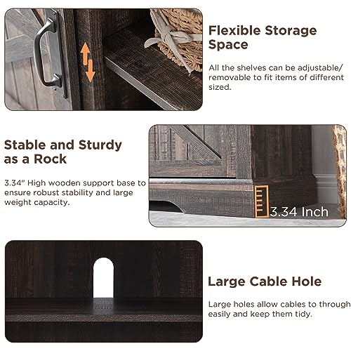 Okdfarmhouseelectrictvstandfor65inchtvrusticentertainmentcenterwith18fireplaceslidingbarndoorstorageshelveswoodmediaconsolecabinetforlivingroomdarkrusticoak Urban Country Home Decor Okd farmhouse electric tv stand for 65 inch tv rustic entertainment center with 18 fireplace sliding barn door storage shelves wood media console cabinet for living room dark rustic oak urban country home decor