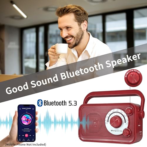 Radio portátil retro AM FM SW con MP3 y Bluetooth miniatura 6