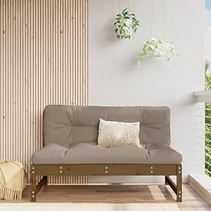 Lechnical Centrale sofa 120 x 80 cm van massief grenenhout honing, meubels, tuinmeubelen, tuinmeubelen en stoelen, eenheid voor outdoor sofa (SPU: 825733)