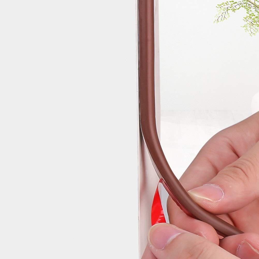 Tira de sellado de silicona para puertas y ventanas, cinta autoadhesiva insonorizada, anticolisión, sello a prueba de polvo, 6 m, tira de sellado multiorificio (blanco, 14 x 12 mm)