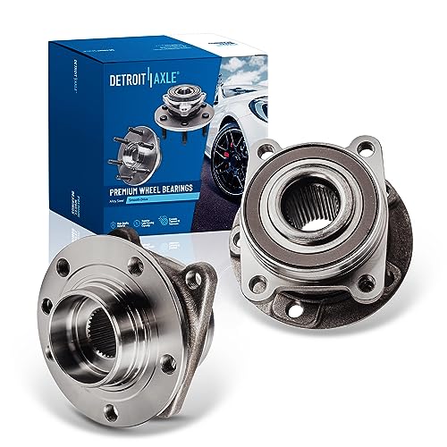 Image of Detroit Axle - Front Wheel Bearing Hubs for 2014-2023 Jeep Cherokee [w /Off Road Suspension], 2 Wheel Bearing & Hubs Assembly 2015 2016 2017 2018 2019 2020 2021 2022 Replacement