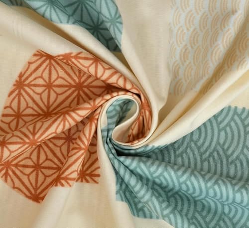 Image of Jashan 210 TC Premium Glace Cotton Elegant Geometric Design Pattern Cotton Single Bedsheet Set - Soft, Stylish & Skin-Friendly 60x90 incheSize Bed Sheet 17x27 inch Pillow Cover - Multi Geometric