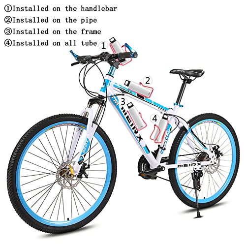 Image of FiveBox Bike Water Bottle Cage, 2Pack Cycling Bicycle Water Bottle Cage Holder Bracket for Mountain Bike MTB Road Bike, Bike Accessories, Made of Lightweight Aluminum Alloy (Red)