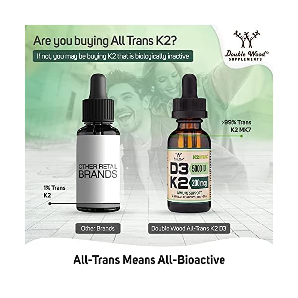 Vitamin D3 K2 5,000 IU Liquid Drops (5,000 IU of D3 and 200mcg of 99.9