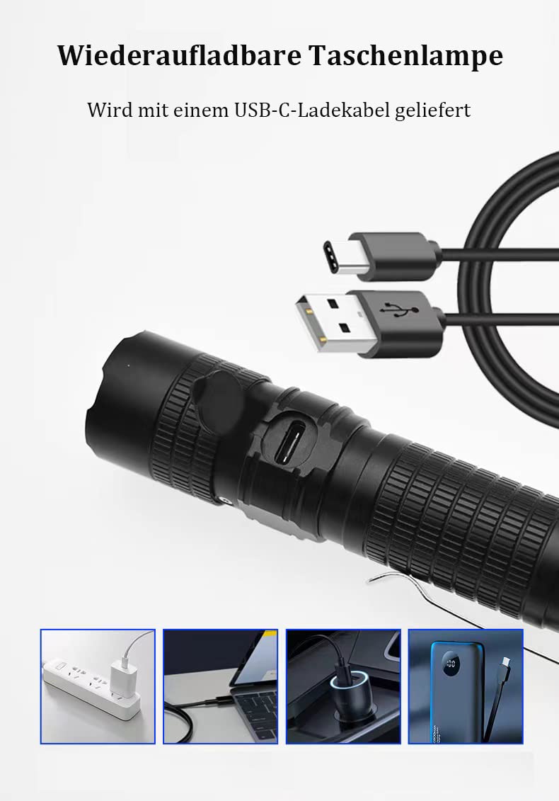 APLOS F01 Lampe Torche LED - 1200 Lumens Ultra Puissante Lampe de Poche APLOS F01 Lampe Torche LED - 1200 Lumens Ultra Puissante Lampe de Poche