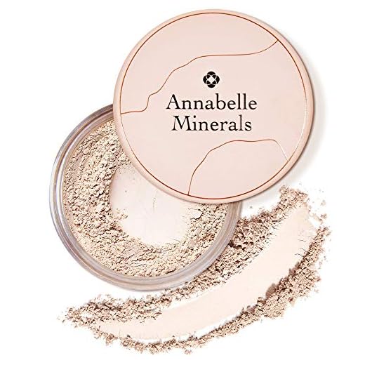 Annabelle Minerals - Coverage Mineral Foundation mit Lichtschutzfaktor und natürlichen Inhaltsstoffen - Voll Deckend - Makellos & Natürlich Aussehen - Sonnenschutz LSF30 - Vegan - Golden Fair - 10g