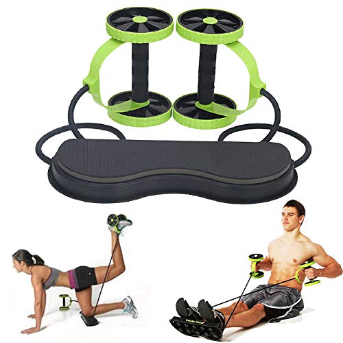 YoTelim Double AB Roller Wheel Multi Function Home Gym Equipment, Core Workout Abdomen and Arm Worko YoTelim Double AB Roller Wheel Multi Function Home Gym Equipment, Core Workout Abdomen and Arm Worko