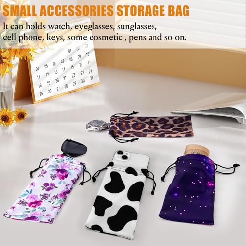 Image of Soft Eyeglass Pouch 3 Pack - Microfiber Screen Cleaning Bag Pouch for Glasses