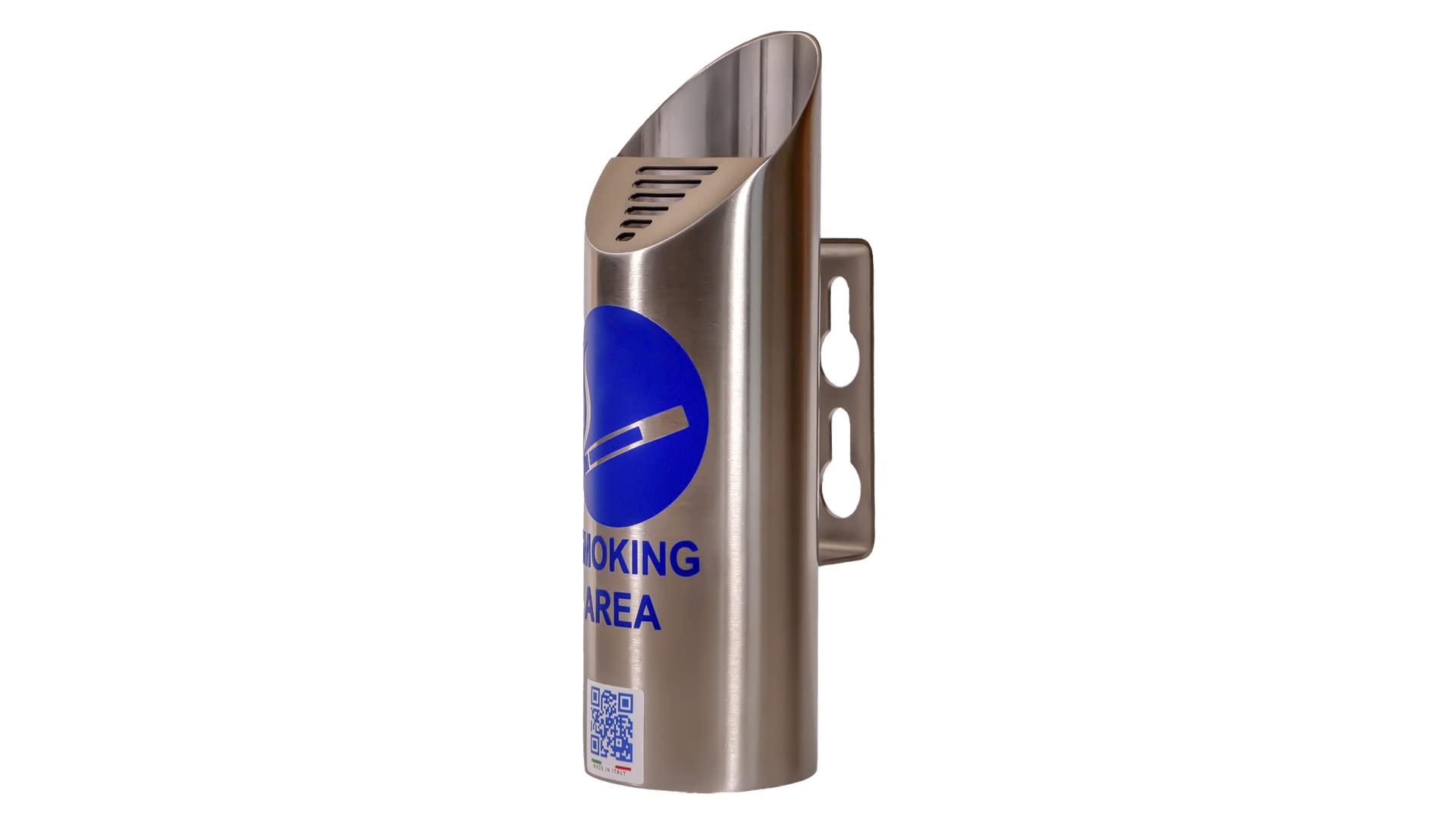INOXLM Posacenere Portacenere in Acciaio Inox da Esterno Made in Italy da Parete a Muro per abbellimento per Pub Bar Pizzeria Ristorante portasigarette SLIM