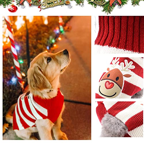 ABRRLO Hunde Pullover Weihnachten Dog Sweater Hundepullover Winter Haustier Hund Weihnachtspullover warme Fashion Urlaub Party Geschenk