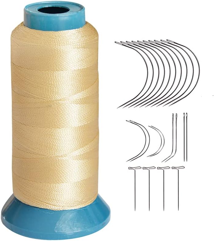 Amazon.com: Young Hair 1700 Meters Elastic Nylon Sewing Thread 3pcs 9cm ...