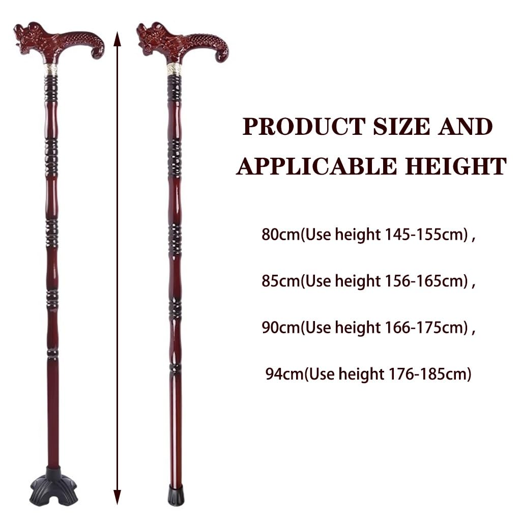 Laska spacerowa z grawerowaną głową smoka dla mężczyzn i kobiet(A,90Cm(Use Height 166 175Cm))