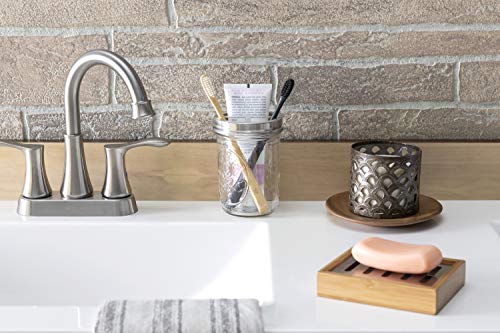 Jarmazing Products Mason Jar Toothbrush Holder - With 16 Ounce Ball Mason Jar – Made From Rust-Proof Stainless Steel #TOP5