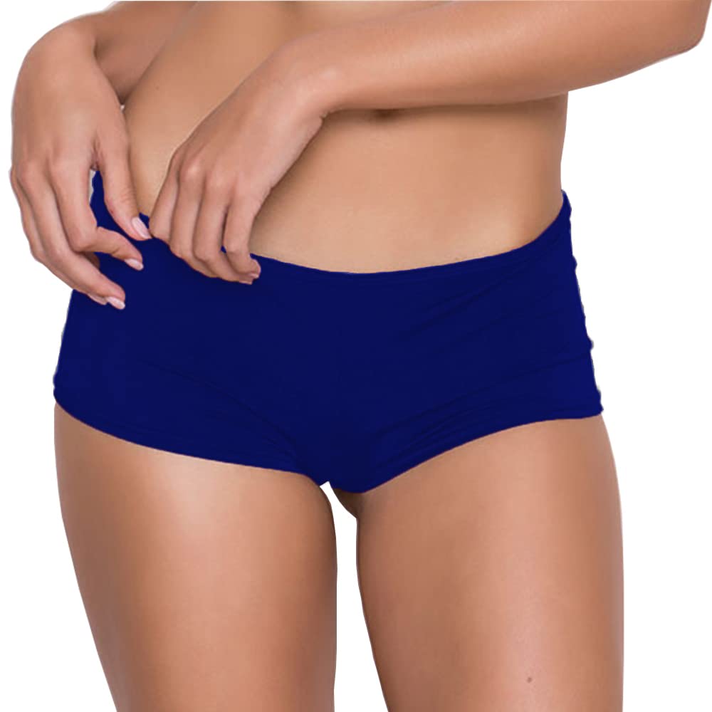 PinkZaar Women's Boyshorts Panty | Soft Lace Underwear | Free Size Fit to S/M/L | Stylish & Comfortable Navy Blue-image-45