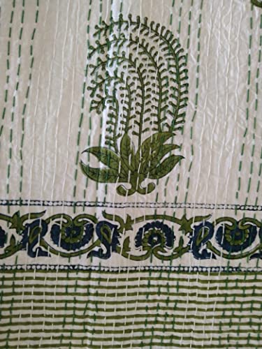 Couverture de lit indienne Gudari en coton douceur fait main