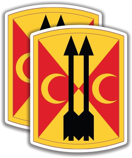 212. Brigada de Artillería de Campo de los Estados Unidos Calcomanías 2 Pegatinas Insignia 5.5 pulgadas de ancho x 7.2 pulgadas de alto Bogo Ventana