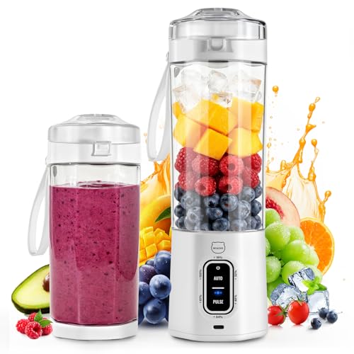 Image of Upgrade 700 ML Portable Smoothie Blender, Rechargeable Blende -White