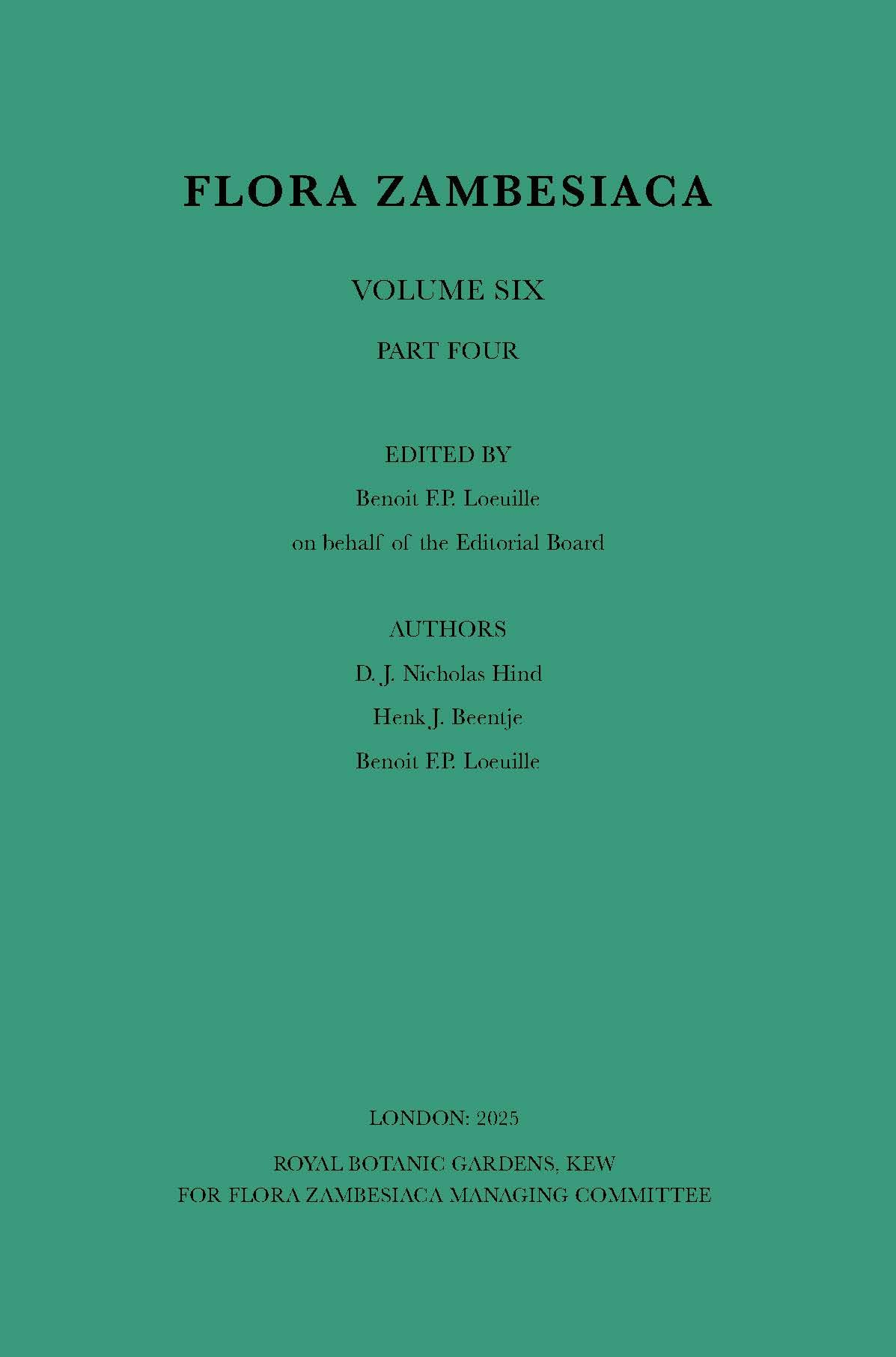 Flora Zambesiaca Compositae 6 (4): Volume 4