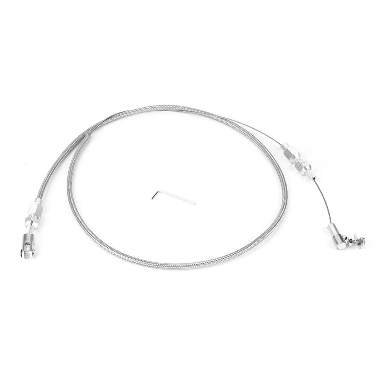 Tzobxdp Stainless Steel 36In Throttle Cable Fit For Chevy Fit For Ford 350 302 Sbc Braided/Rubber Hose(Stainless Steel)