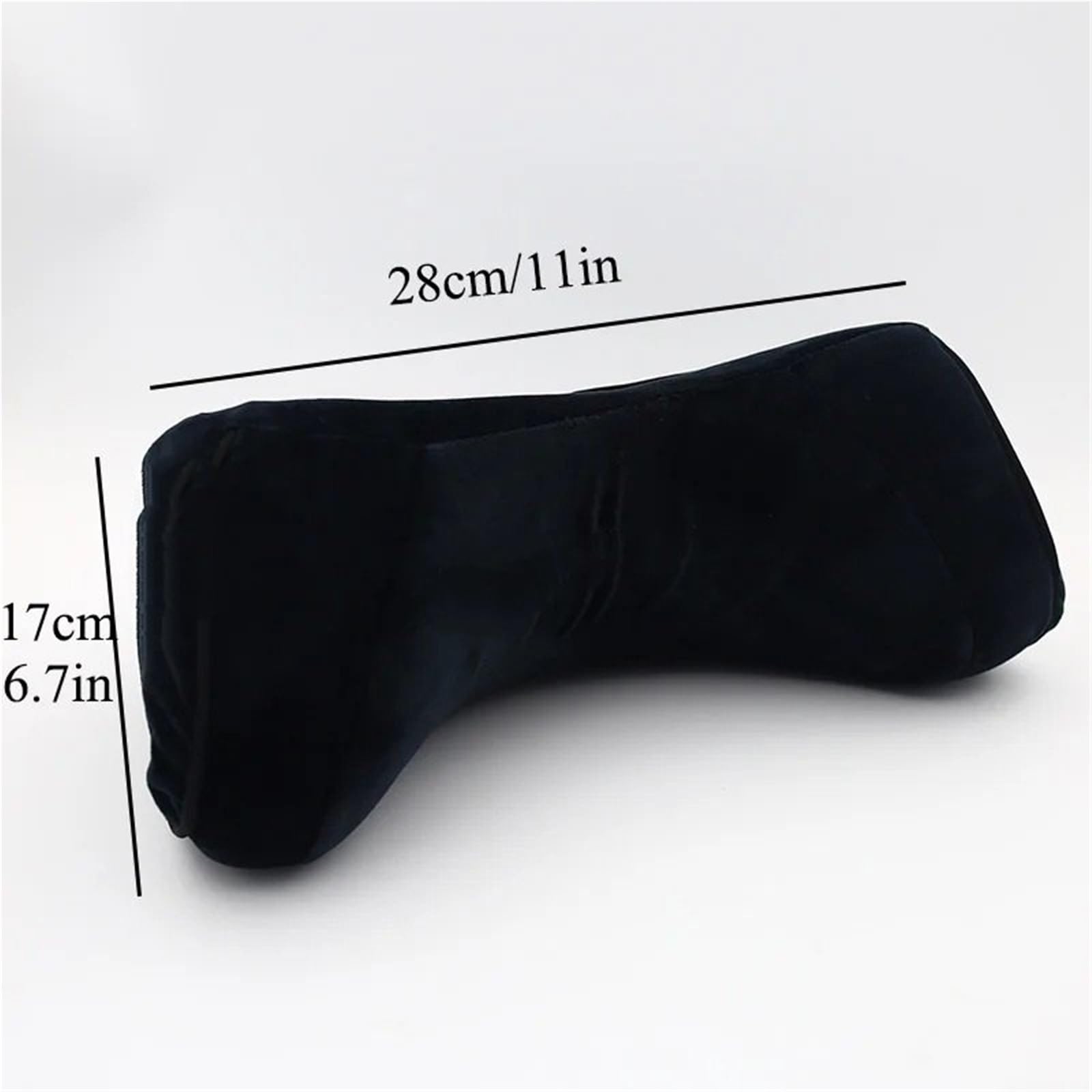 Poggiatesta per seggiolino auto Morbido cuscino in memory foam supporto per sedile decorazione poggiatesta poggiatesta a forma di U 1 pezzo(SP-Black)