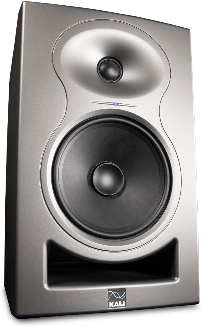 Kali Audio LP-6 V2 6.5-inch Powered Studio Monitor with 1" Soft-Wired Dome Tweeter, 3-D Imaging Waveguide, Low-Noise Port Tube, Boundary EQ, and LF/HF Trims - Grey (Single)
