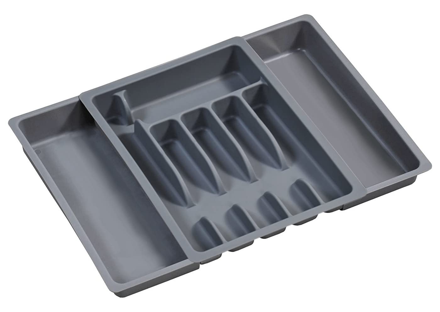 Kesper Variable Cutlery Drawer, 42x2,56x14,96in in Grey, 11,42 x 2,56 x 14,96