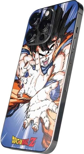 Vista 5 de Skinit Calcomanía para iPhone 14 Pro Max, diseño oficial de Dragon Ball Z Goku Iconic Kanji Symbol Naranja