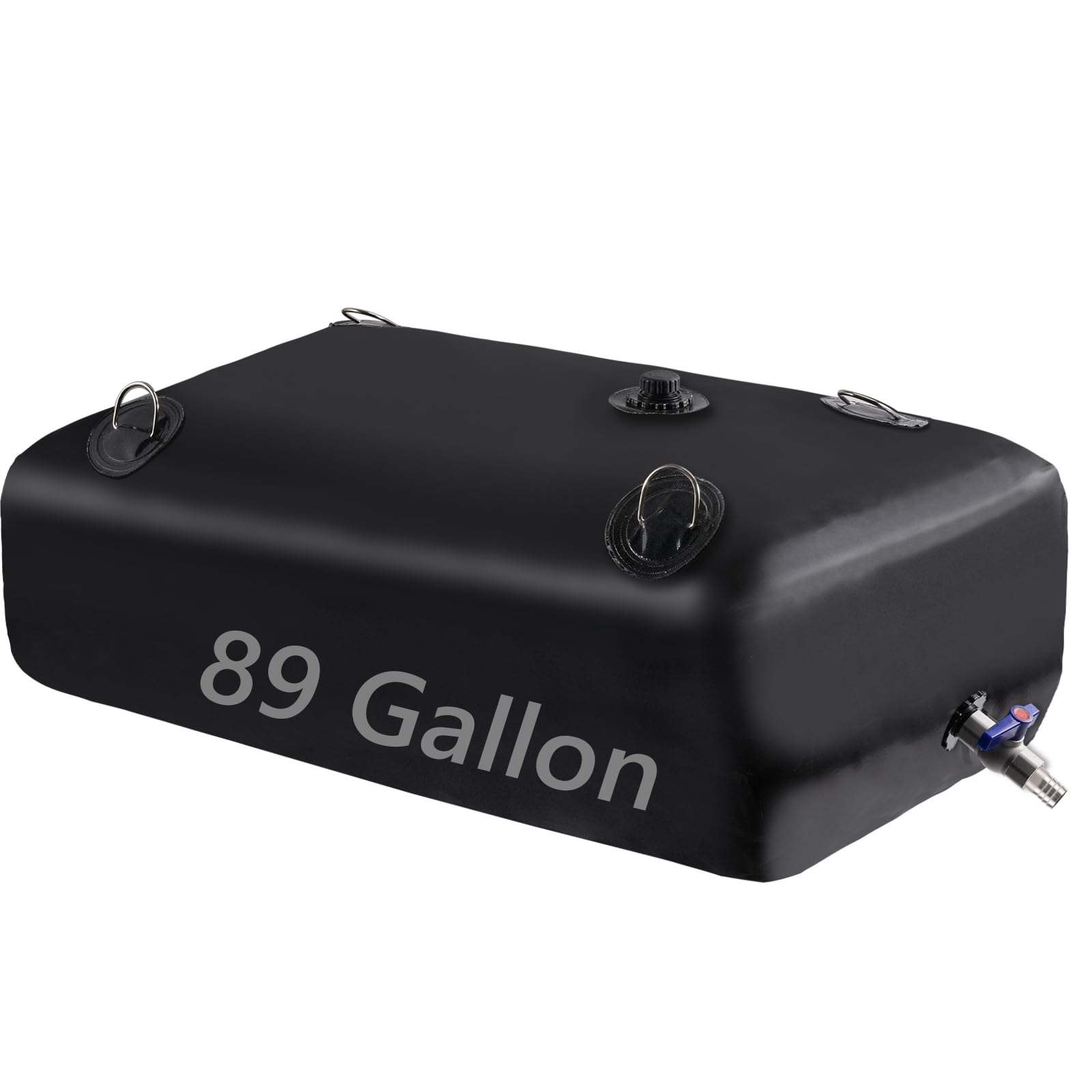 Photo 1 of Rodelna Water Storage Bladder, Water Tank 89 Gallon Foldable Portable Water Storage, Large Water Storage Containers with 3/4" PVC Spigot and Overflow Kit for Camping, Garden, Emergency Water Storage