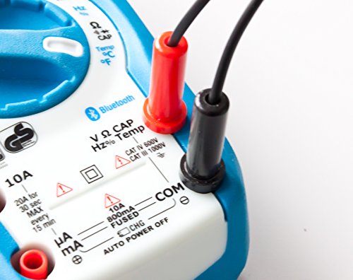 PeakTech Thermoelement/ Temperaturfühler mit 4mm Bananenstecker für Multimeter und Thermometer; -40 °C bis 204 °C; Typ K; 1M Gesamtlänge bei 2mm Durchmesser - mit 1mm Messperle, 1 Stück, TF-56