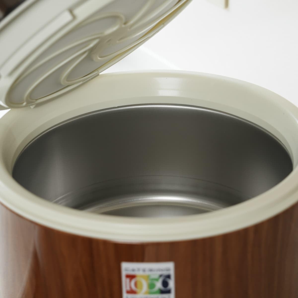 Thunder Group 保温ジャー 3.3升 保温専用 フッ素加工 業務用 Thunder Group 保温ジャー 3.3升 6L 木目/ステンレス 業務用