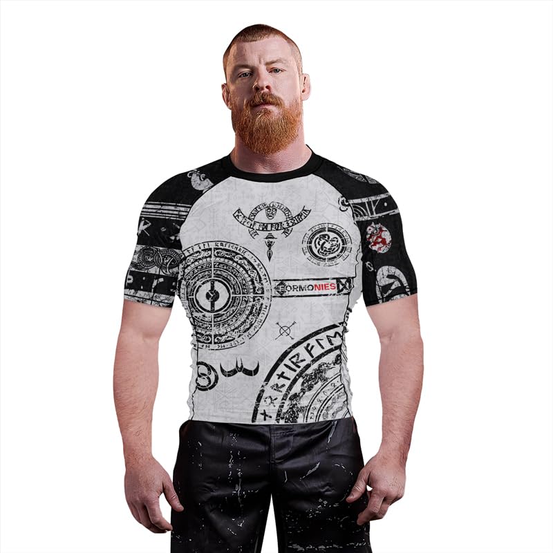 Viking Short Sleeve Compression Shirt for Men - Performance Fit Rash Guard – Suitable for MMA BJJ and Workout4