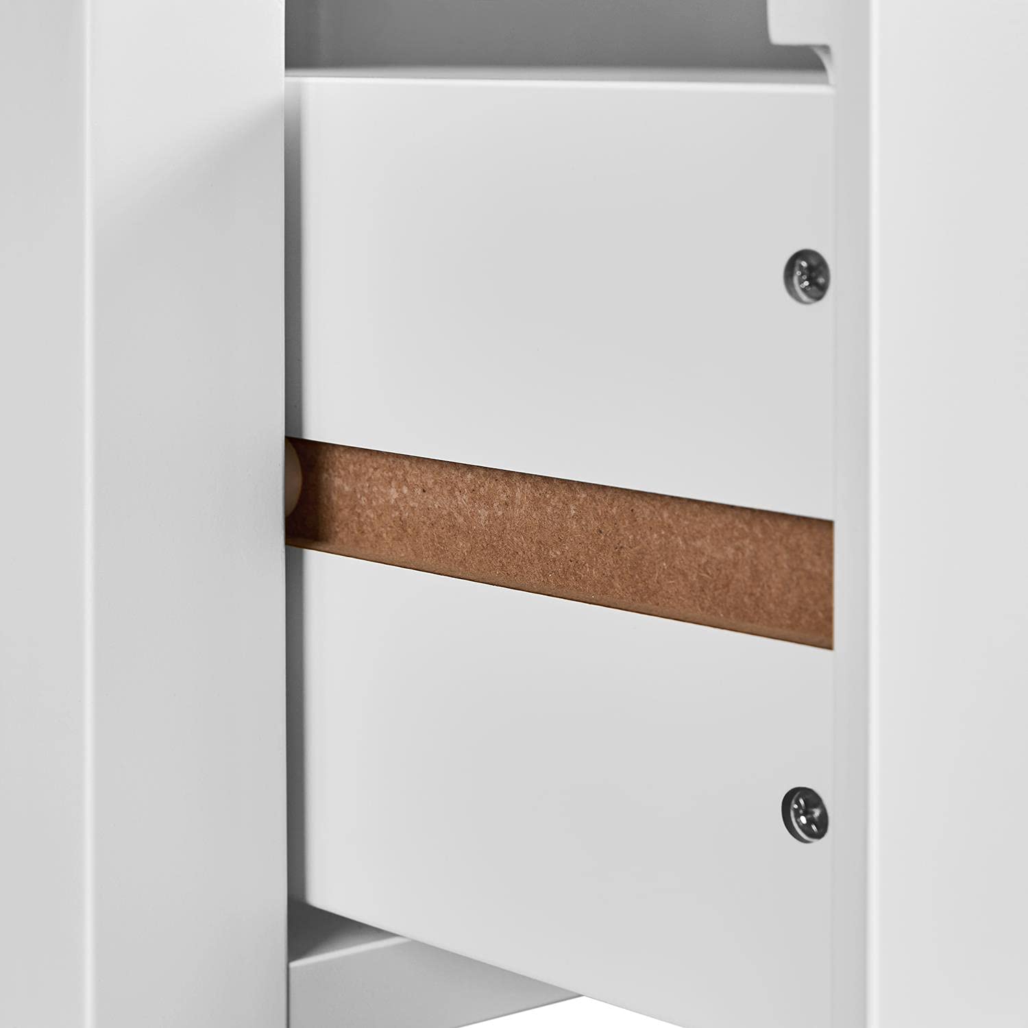Yaheetech 2er Set Nachttisch Nachtschrank Nachtkommode mit Schublade und Ablage Schlichter Beistelltisch Sofatisch für Wohnzimmer und Schlafzimmer, Weiß