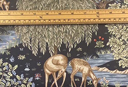 Fat Quarter Morris and Co Granada Deer in The Forest 100% Cotton Quilting Fabric