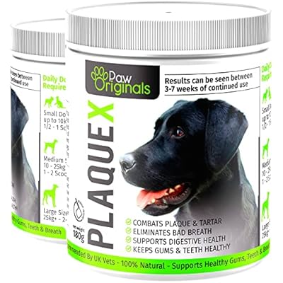 Plaque X 100% Natural Plaque Off & Tartar Remover For Dogs & Cats | Breath Freshener For Dogs, Cats & Pets | 180g | No Toothbrush & Supports Gum & Teeth Health