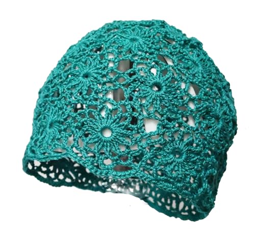 SUNONE11HKA Crochet Cutout Flower Skull Cap Handmade Knitted Women Beanie Daisy Lace Hats3