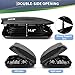 Garvee Rooftop Cargo Box Carrier, Dual-Side Opening Roof Mount Travel Luggage Storage Capacity, 165Lbs Weight Capacity with Secure Straps&Keys, Vehicle Hard-Shell Carriers,Black(12 Cubic)