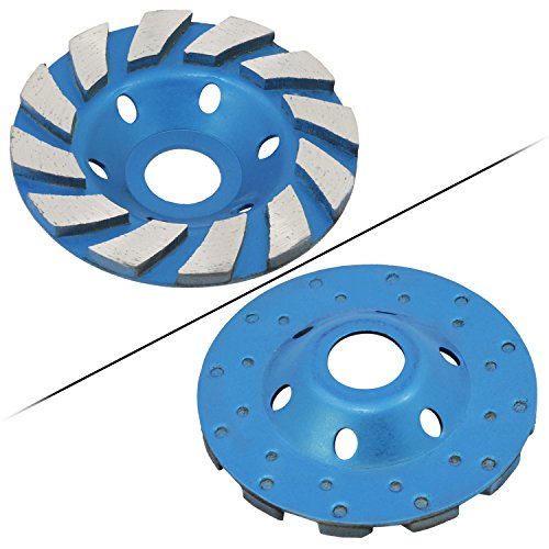 OCR 4" Concrete Turbo Diamond Grinding Cup Wheel Three Row Turbo Cup Disc