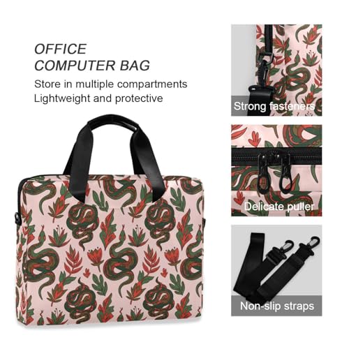 Funda para portátiles 15.6 pulgadas con asa y correa rosa verde miniatura 6
