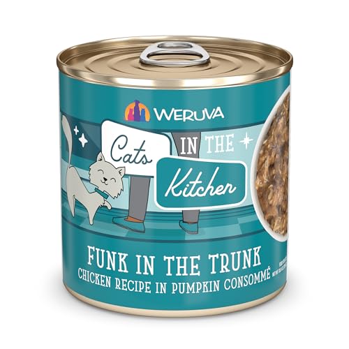 Weruva Cats in The Kitchen, Funk in The Trunk Wet Cat Food, 10oz Can (Pack of 12)