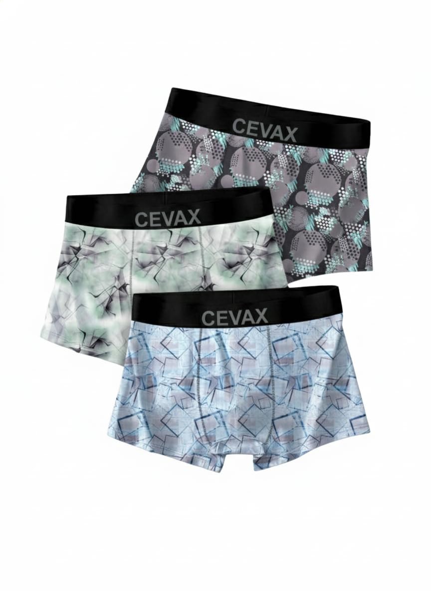 cevax Men’s PrintedBoxer Briefs for Everyday Wear | Premium Stretch Underwear | Comfortable Fit & No Ride-Up Print Gray Green Blue XL(3)-picture-21