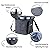 Lohca Bike Basket Small Pet Dog Cat Carrier Folding Detachable Bicycle Basket Handlebar Front Basket Easy Install for Picnic Shopping Camping, Grey
