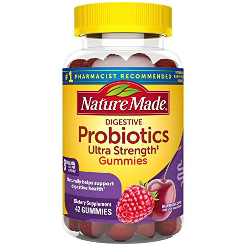 Nature Made Ultra Strength Digestive Probiotics, Dietary Supplement For Digestive Health Support, 42 Probiotic Gummies, 21 Day Supply #TOP17