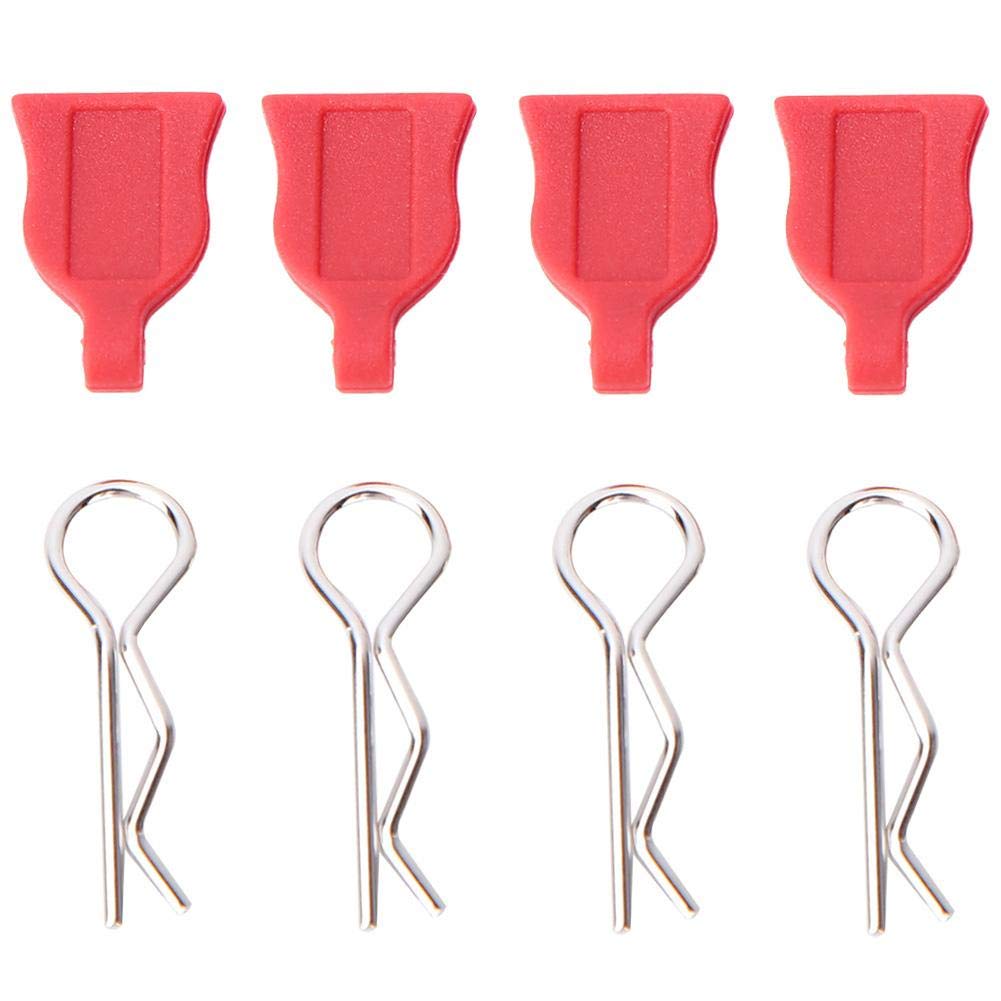 RC Car Shell Buckle, 1/10 Metal Car Shell Buckles R Clips Shell Modified for RC Car(Blue)