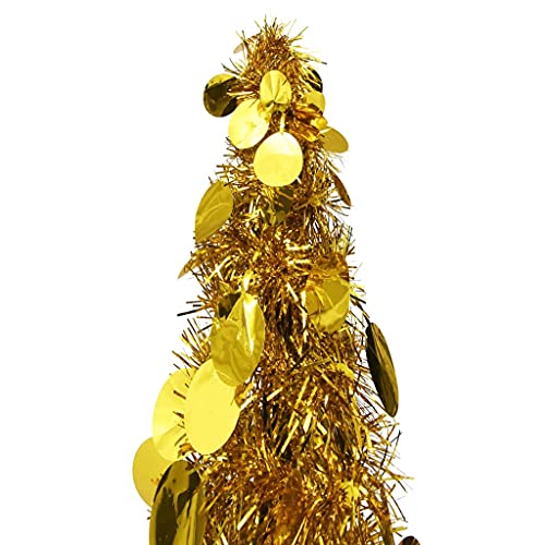 Árbol de Navidad artificial dorado de aguja de pino denso y sofisticado 3
